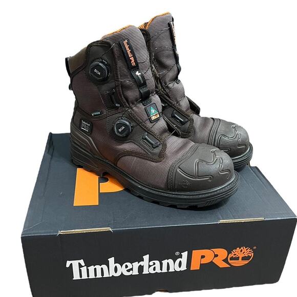 Timberland Pro Men's BOA Magnitude 8" Composite Safety Toe Waterproof Work Boots - Picture 1 of 7